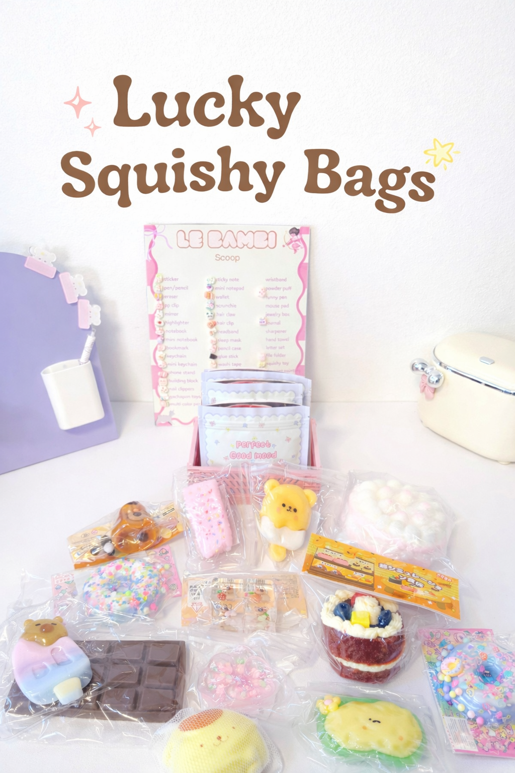 Lucky Squishy Bags ( 5 packages )